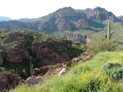 Scenery in the Superstition Mountains, east of Phoenix