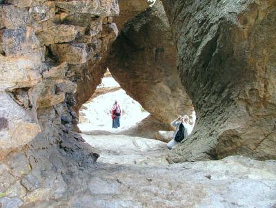 Martha and Ethel in The Grotto on the Echo Canyon Trail