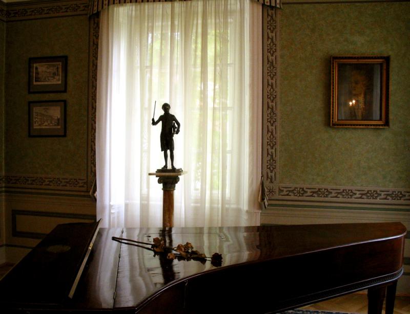 Mozart's piano, Villa Bertramka, Prague, Czech Republic, 2003