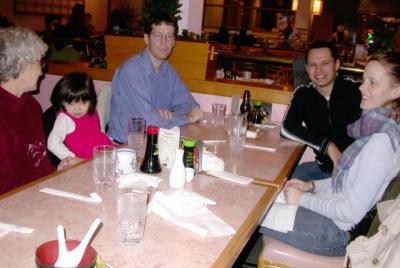Dinner: Grandma, Alyssa, Mike, Robin & Barbara