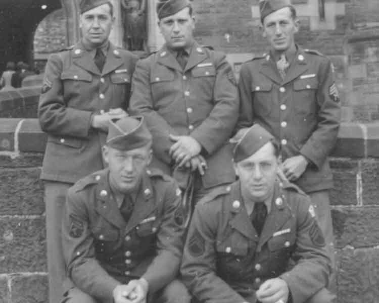 Kraus[NJ Catanzano[NY] Rowe[NY] Stokes[NJ] Turgeon[NY] Bristol, England 1944