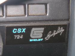 CSX 724 Shelby Plaque