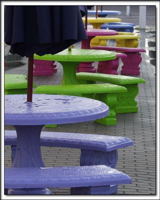 Colorful Tables at Dawn