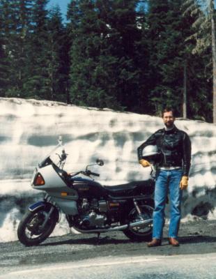 A long lost friend next to his new Suzuki GS1000G in about 1982(?) on a ride around Mt. Rainier