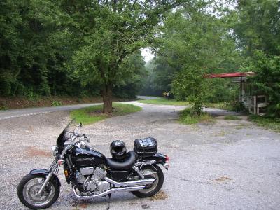 My 2002 Magna 750 in north Georgia in 2003.