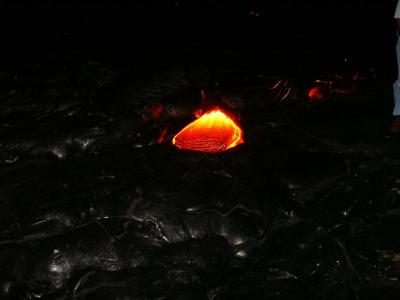 Molten lava