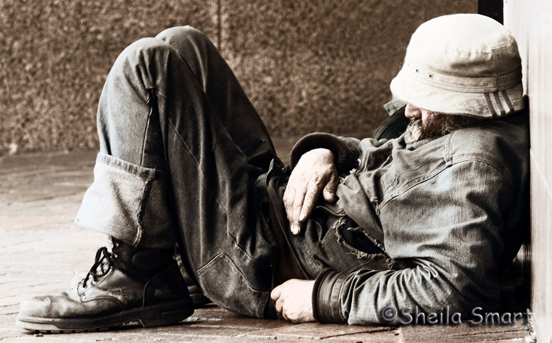 Homeless man at Quay