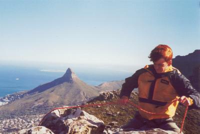 Simon on Kasteels buttress.GIF
