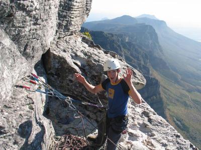 And his beautiful belay