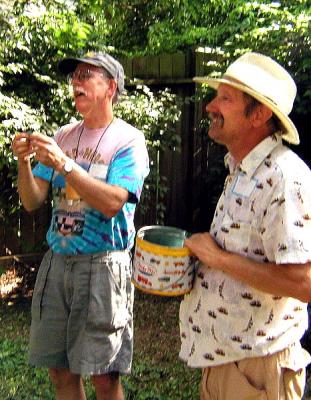 Bill R. and Ralph Bucca conduct the raffle