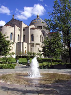 The left rear side as seen from Mary's Garden