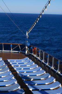 deck chairs at sea
