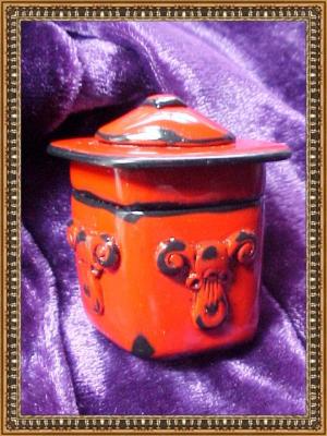 Red Faux Lacquer Box