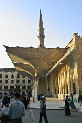 Giant sunshades by the mosque