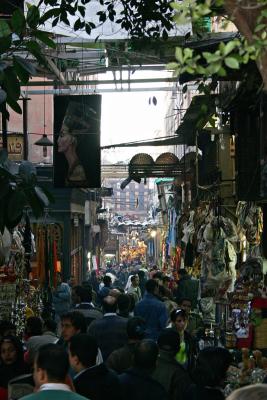 Busy marketplace street