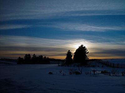 Sunset Behind Trees by canadian_ann