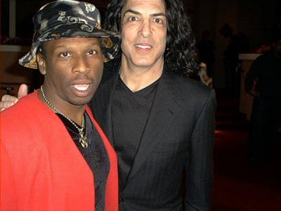 Chaz and Paul Stanley of KISS no makeup