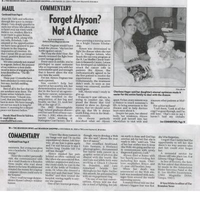 Alyson's Second Article