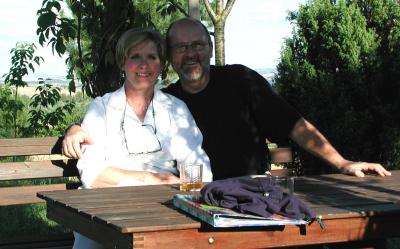 Bev and Dutch at the patio at La Ripolina
