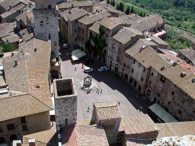 View of the Piazza della Cisterna from the tower