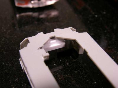 Top view of coupler pad for P2K SD9 #3.  The pad assembly is notched to allow for long hood mounting tabs to still fit..
