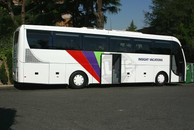 Our Insight Tour bus.