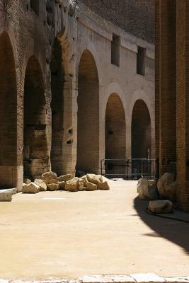 One of the interior concourses in the Colosseum in Rome, Italy.