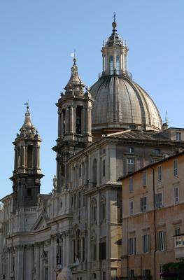 The Church of Sant'Agnese in Piazza Navona in Rome.