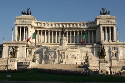 The Vittorio Emanuele II Monument in Rome, Italy.