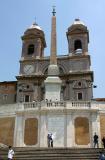 Santissima Trinità dei Monti, the church at the top of the Spanish Steps in Rome, Italy.