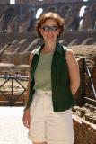The lovely Charlotte in the Colosseum in Rome, Italy.