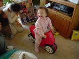 Leila and her motorcycle- (shes going to be mad when she finds out shes a girl)