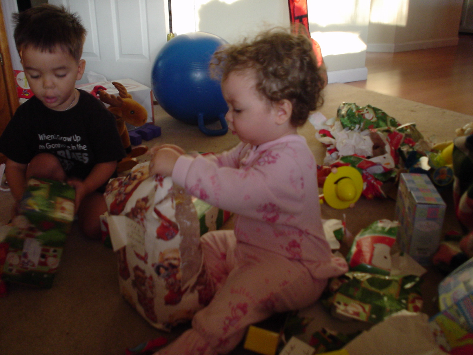 Opening gifts