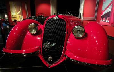 1938 Alfa - Romeo 8C-2900B Spyder Touring Superleggera - Million Dollar Car display - Petersen Automotive Museum