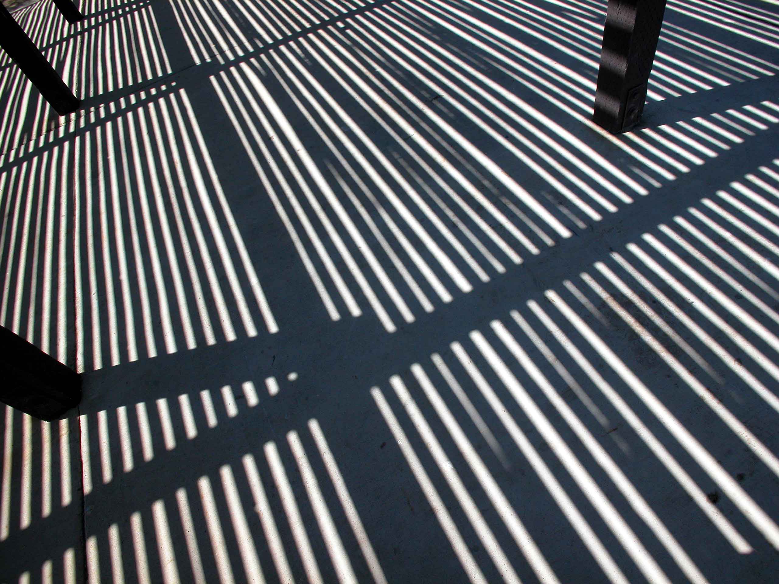 Abstract - shadows from a slatted open structure