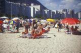 Crowded section of Copacabana Beach