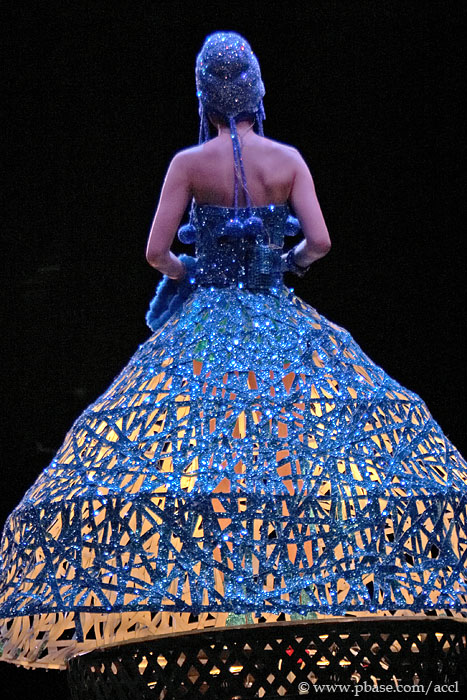 Transparent paper-made dress
