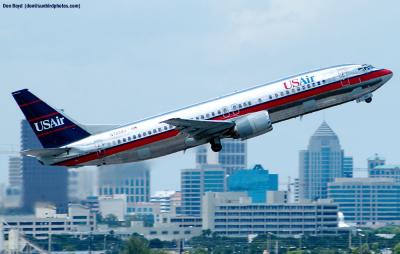 US Airways B737-4B7 N785AU aviation stock photo