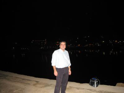 Standing in front of Kyrenia harbour