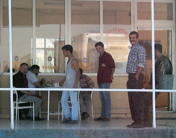 From the center of the first shot, taken when we were leaving.