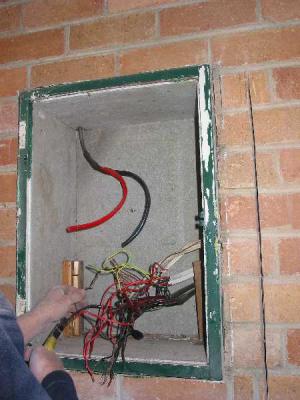 old meter box wiring
