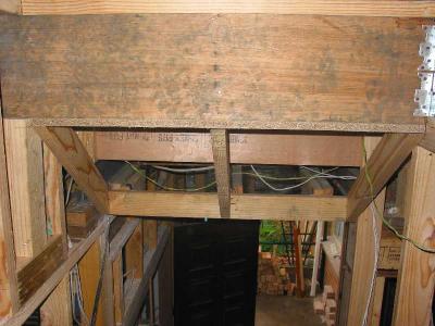 1st floor overhang detail in stairwell