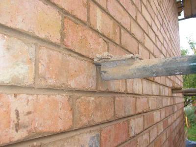 bricks and scaffold