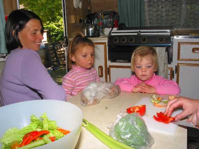 in the kitchen (caravan) with friends - life goes on