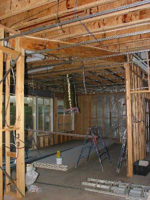 ceiling supports are installed