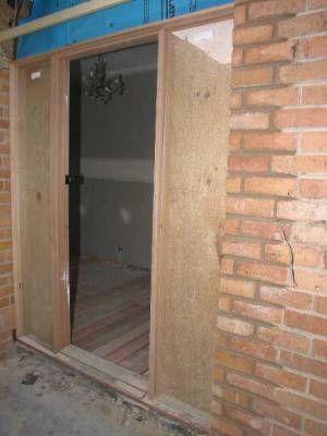 front door glass installed