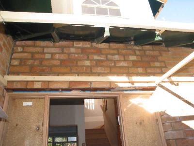 new bricks above front door