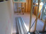 laundry floor and downstairs ceiling material