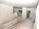 across family room to kitchen