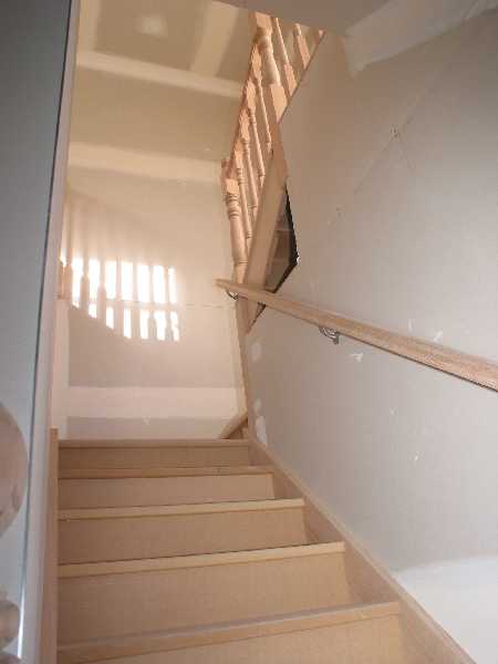 up the stairs